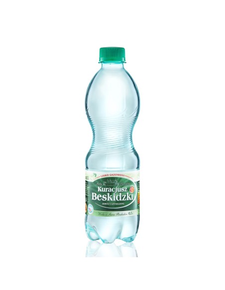Woda lekko gazowana Kuracjusz Beskidzki 0,5L PALETA 1368 szt - kupwode.pl