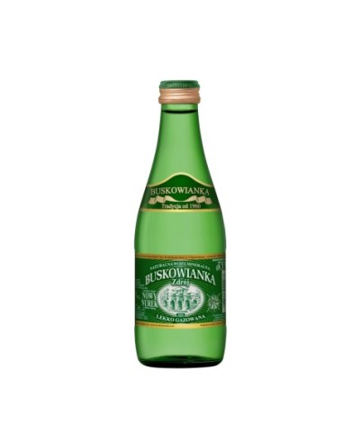 Woda lekko gazowana Buskowianka Premium 0,33L ZGRZEWKA szkło zwrotne - kupwode.pl