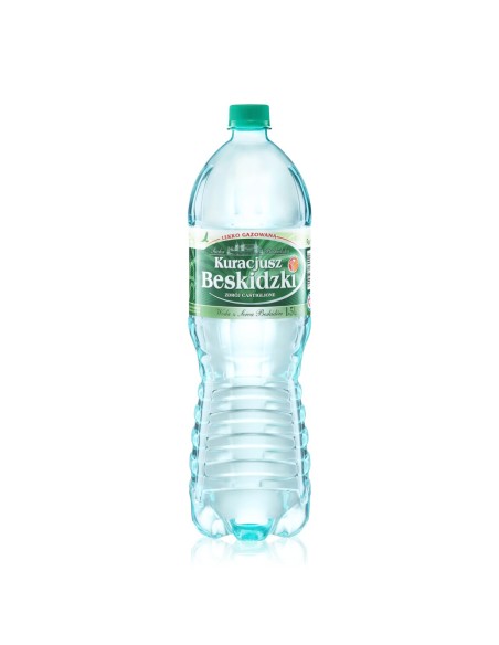 Woda lekko gazowana Kuracjusz Beskidzki 1,5L ZGRZEWKA - kupwode.pl